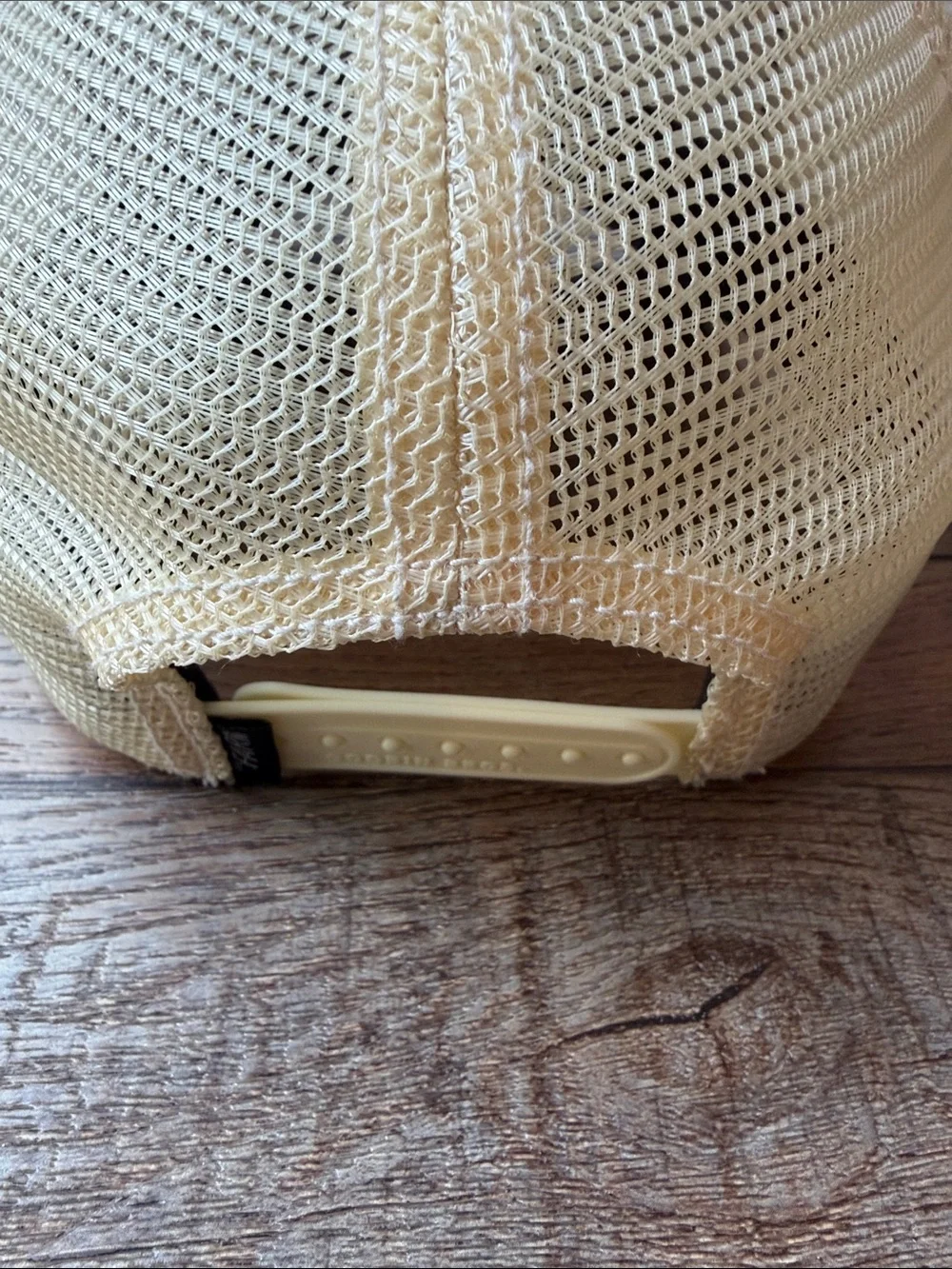 Goorin Bros Cream Trucker Hat with Brown Snake Patch